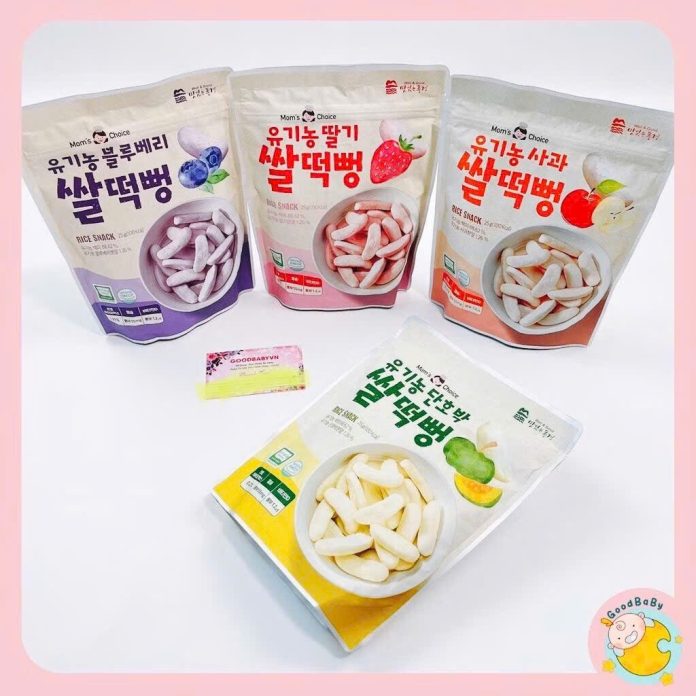 [Review] Bánh Gạo Ăn Dặm Mom's Choice Hàn Quốc Cho Bé Có Dễ Tan Không?