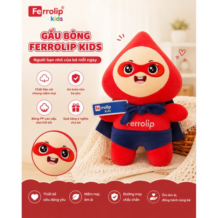 Gấu bông Ferrolip Baby Bioamicus cao cấp cho bé