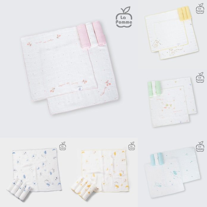 Lapomme-Set 5 khăn sữa Lapomme 2 lớp cao cấp ( 30x30cm) cho trẻ sơ sinh Lapomme-Set 5 khăn sữa Lapomme 2 lớp cao cấp ( 30x30cm) cho trẻ sơ sinh