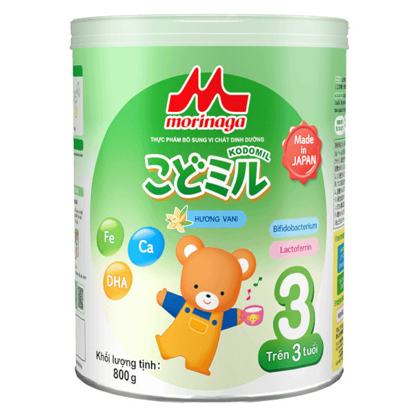 Morinaga số 3 Hương vani (Kodomil), trên 3 tuổi, 800g Morinaga số 3 Hương vani (Kodomil), trên 3 tuổi, 800g