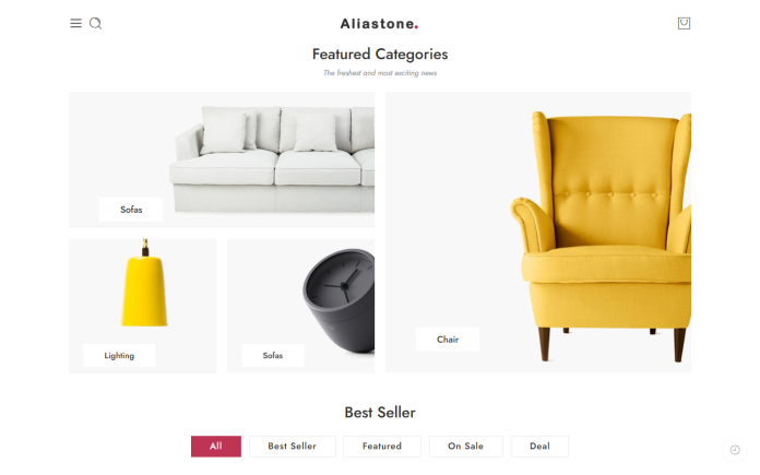 mẫu website bán lẻ thời trang phụ kiện - Website Bán Lẻ Xu Hướng & Phụ Kiện Aliastone