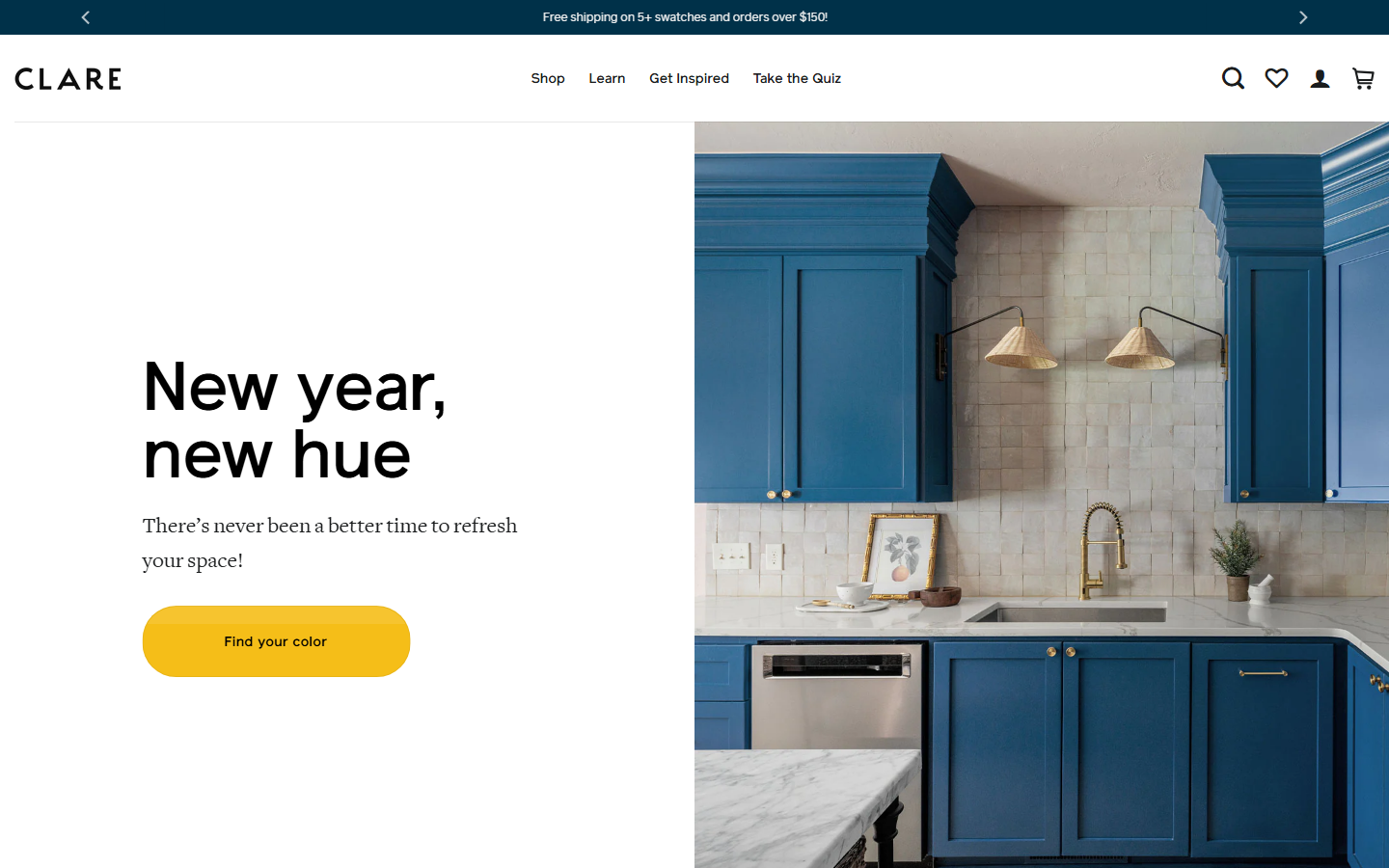 mẫu website bán sơn - Giao diện mẫu website Clare Paint Store