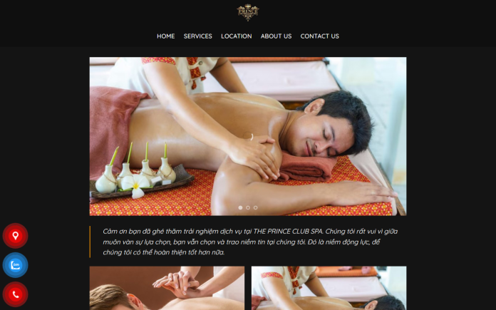Mẫu Website Spa Massage & Thẩm Mỹ Viện Cao Cấp Tối Ưu Đặt Lịch Hẹn mẫu website spa làm đẹp - Prince Club Spa