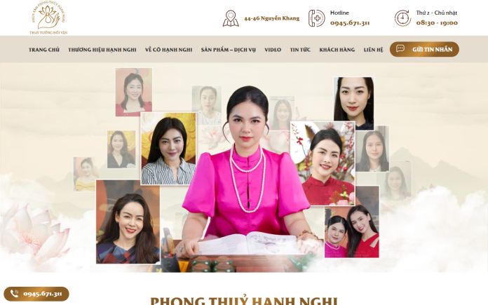 mẫu website phong thủy - Phong Thủy Cải Vận Hạnh Nghi